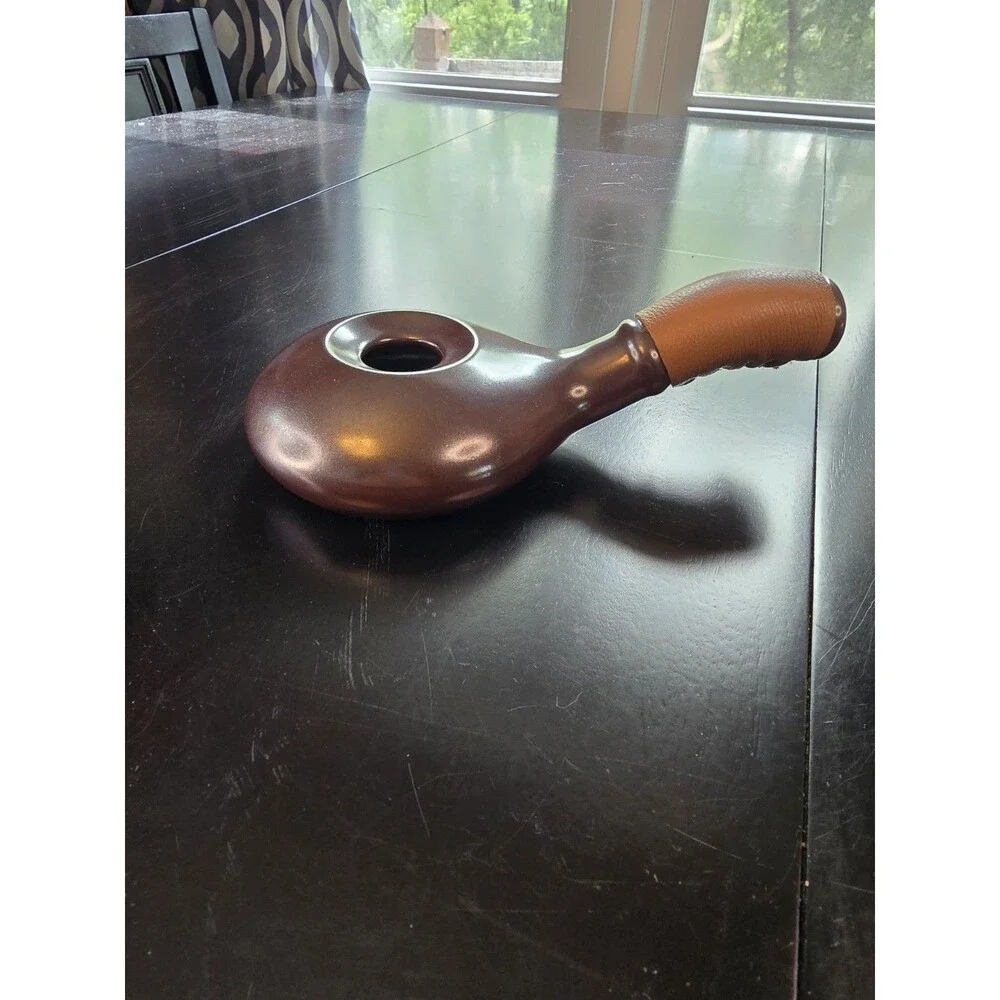 Nuvo Eco Ceramic Coffee Bean Roaster Brown Leather‎ Strap Handle Korea